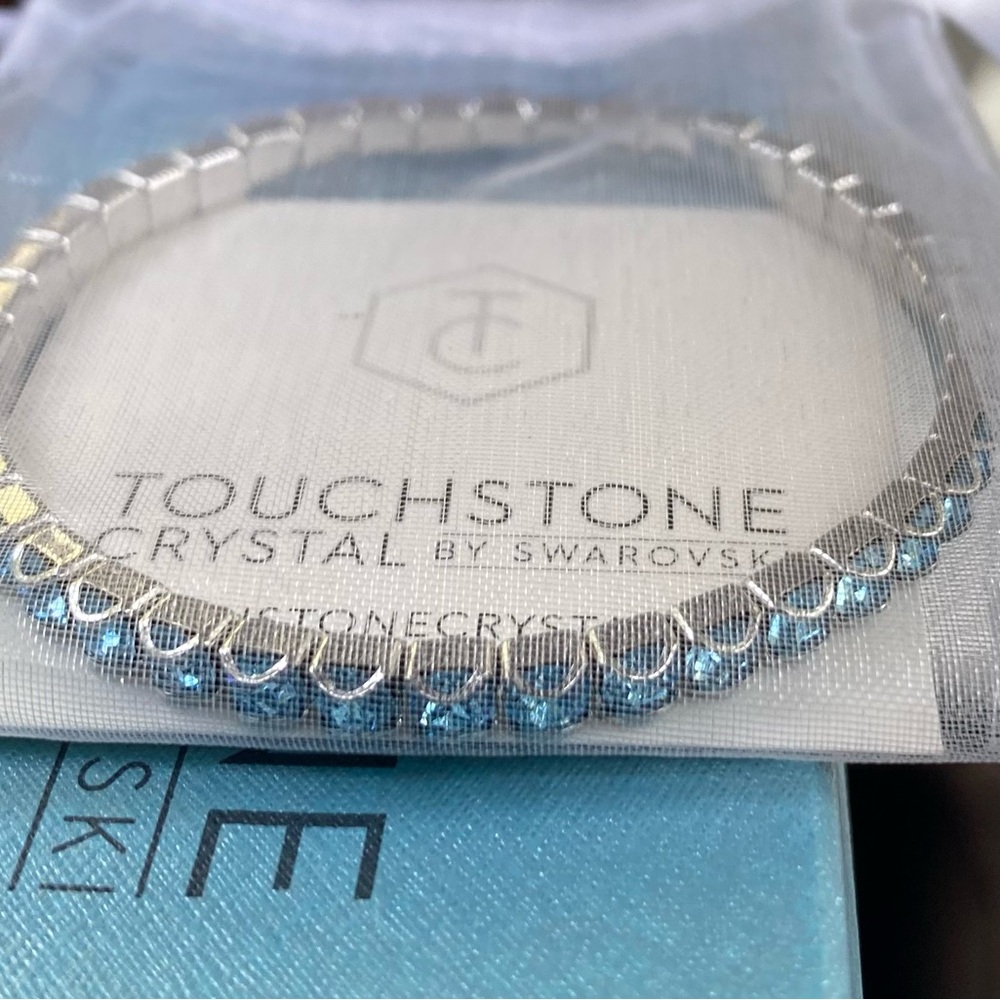 Touchstone Crystal Silver Bracelet with Blue Accents